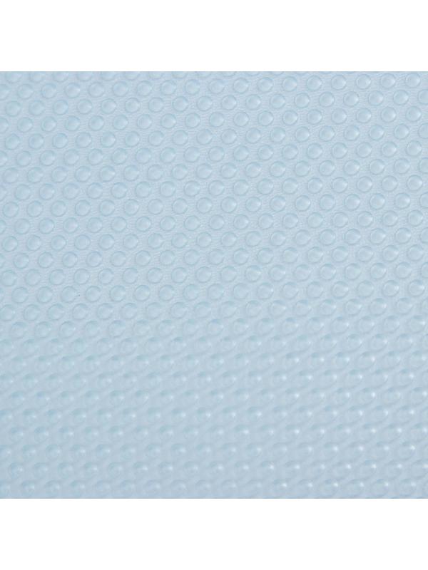 Коврик противоскользящий Доляна «Круги», 30×150 см, цвет прозрачный голубой