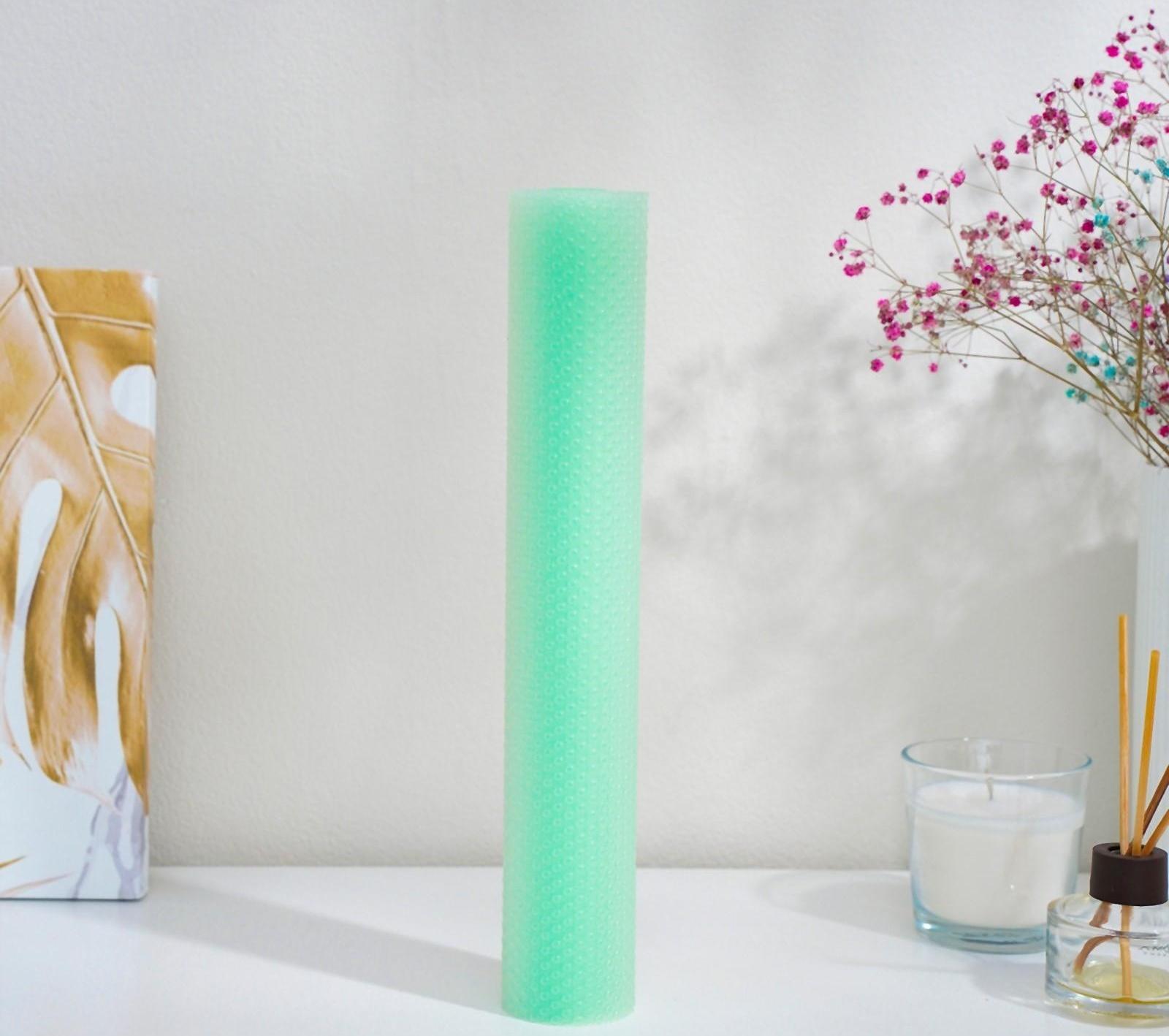 Коврик противоскользящий Доляна «Круги», 30×150 см, цвет прозрачный зелёный