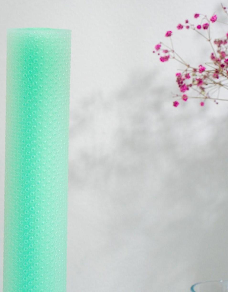 Коврик противоскользящий Доляна «Круги», 30×150 см, цвет прозрачный зелёный