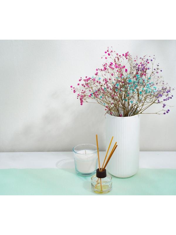 Коврик противоскользящий Доляна «Круги», 30×150 см, цвет прозрачный зелёный