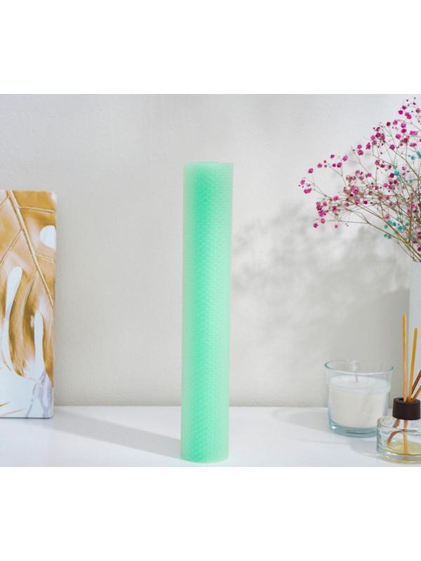 Коврик противоскользящий Доляна «Круги», 30×150 см, цвет прозрачный зелёный