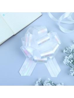 Бант-шар №5 перламутровый, цвет белый