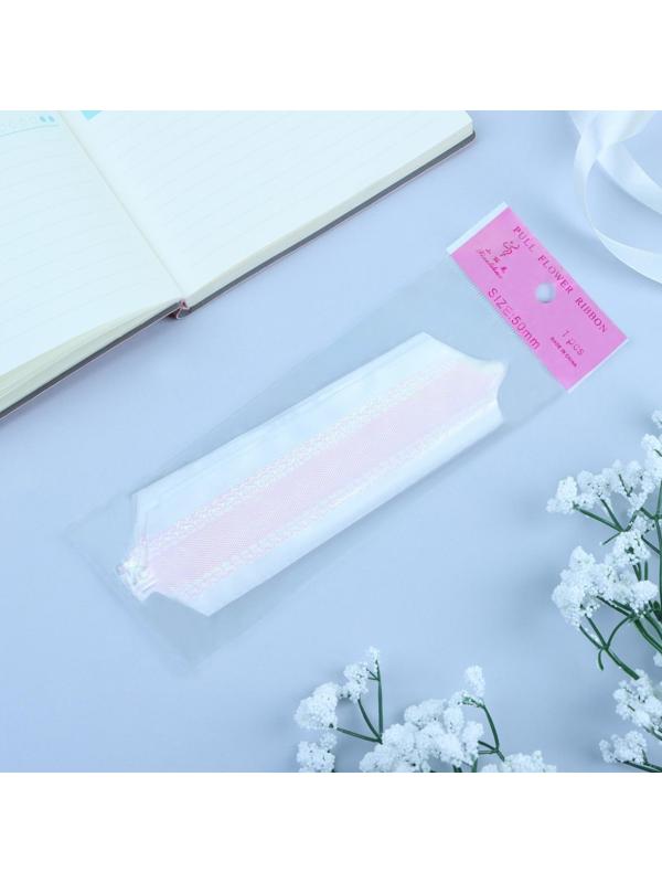 Бант-шар №5 перламутровый, цвет белый