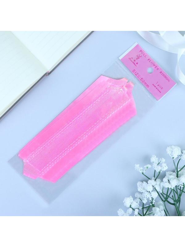 Бант-шар №5 перламутровый, цвет розовый