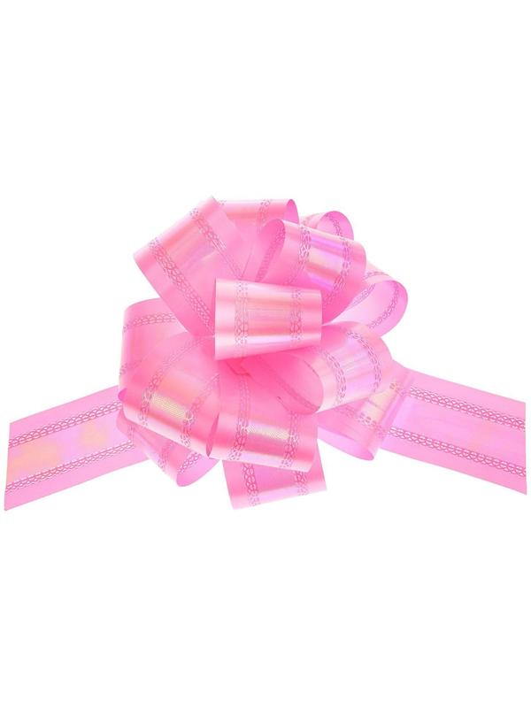 Бант-шар №5 перламутровый, цвет розовый