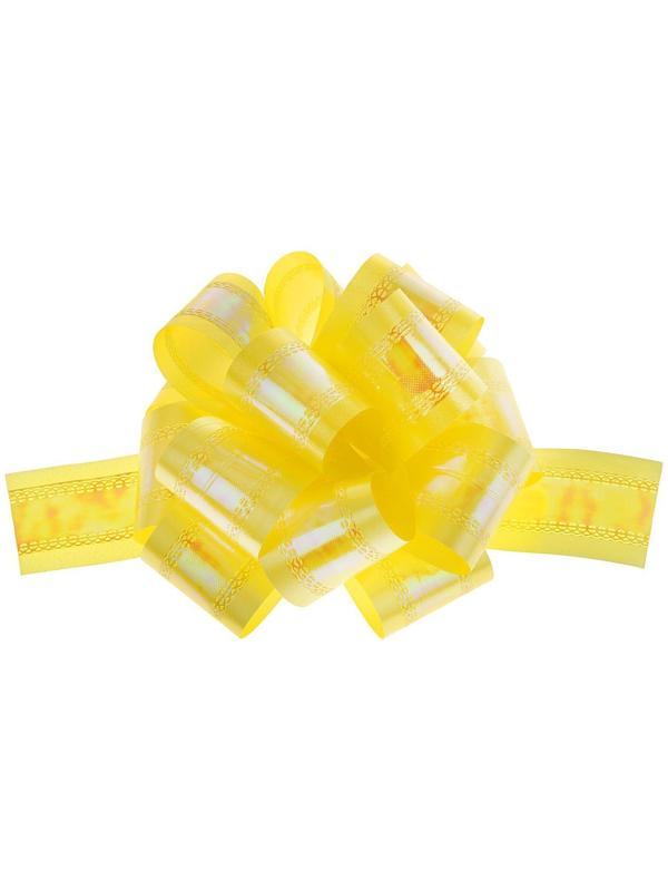 Бант-шар №5 перламутровый, цвет желтый