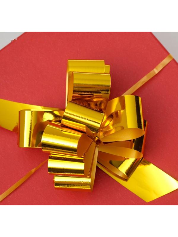 Бант-шар №3 металлик, цвет золото