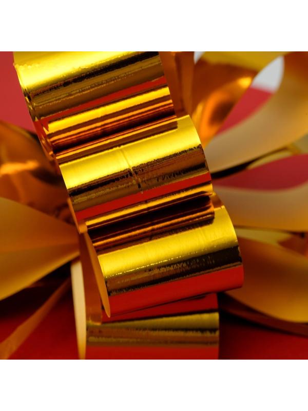 Бант-шар №3 металлик, цвет золото