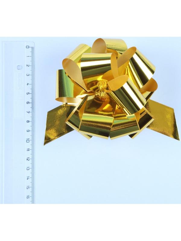 Бант-шар №3 металлик, цвет золото