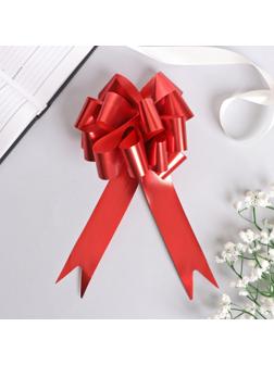 Бант-шар №3 металлик, цвет красный