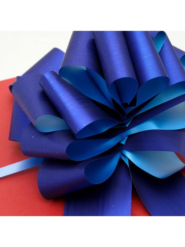 Бант-шар №5 металлик, цвет синий
