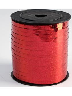 Лента упаковочная голография, красная, 5 мм х 225 м