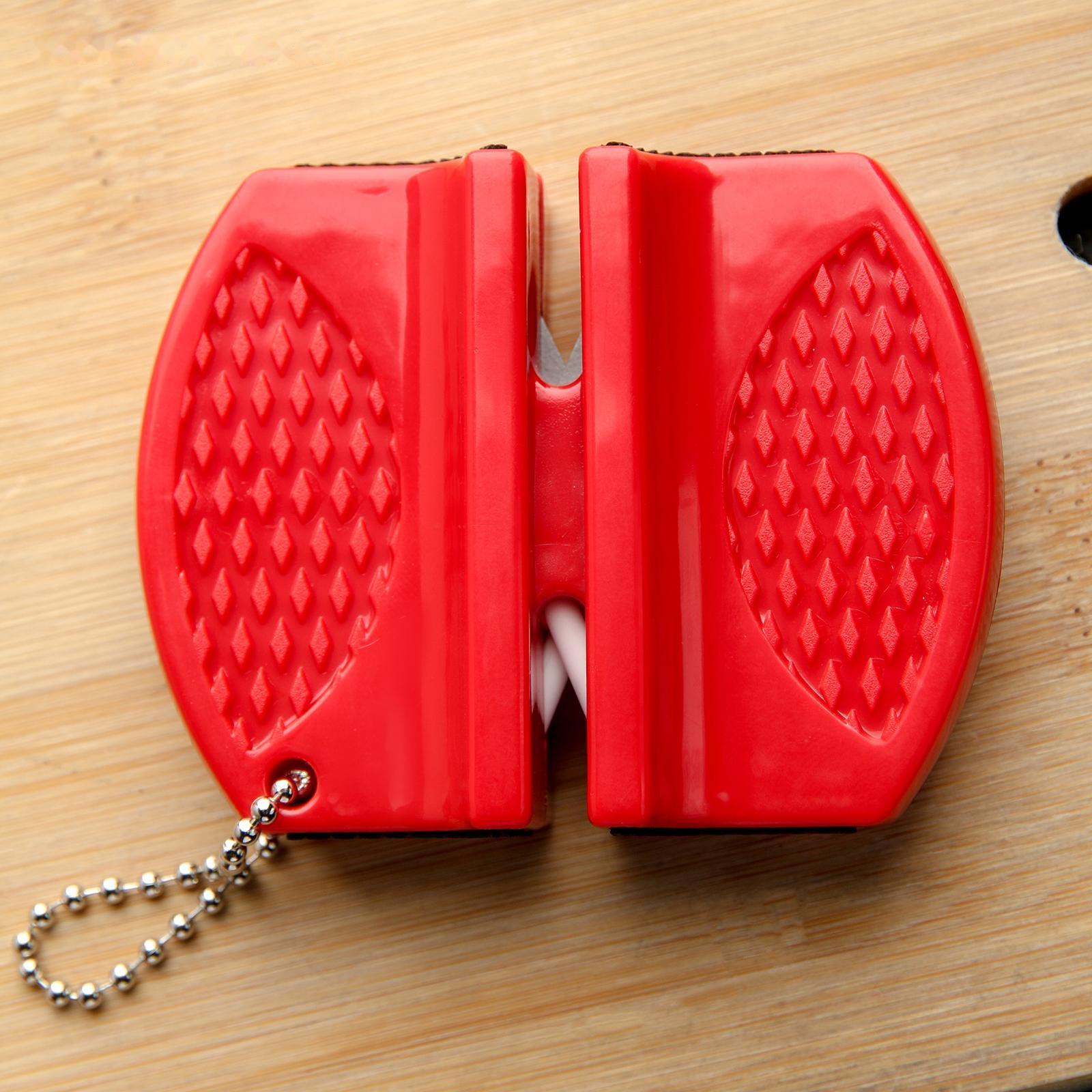 Заточка для ножей, 7,5×6×2,5 см, с 2 отделениями для стальных и керамических ножей, МИКС