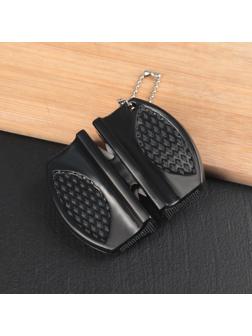 Заточка для ножей, 7,5×6×2,5 см, с 2 отделениями для стальных и керамических ножей, МИКС