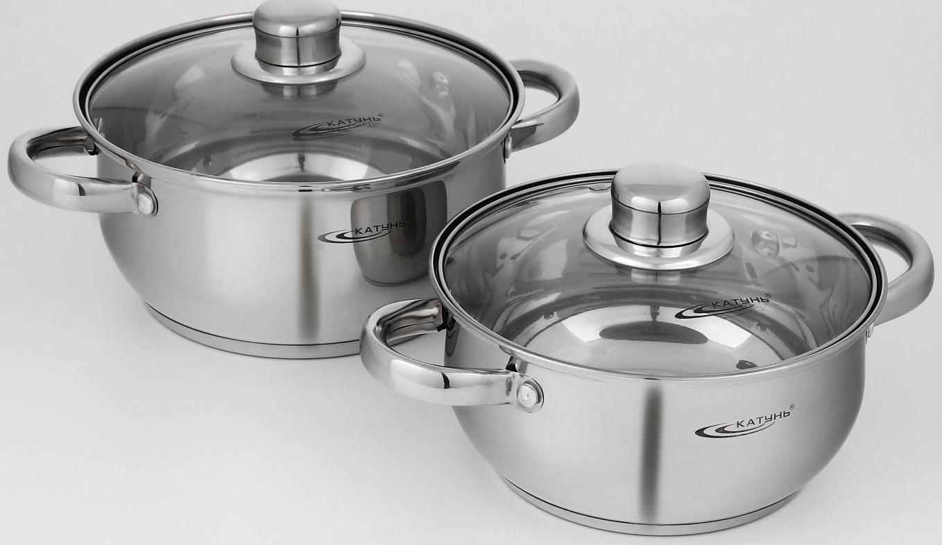 Набор кастрюль «Гретта», 2 предмета: 2,2 л; 3,2 л, капсульное дно