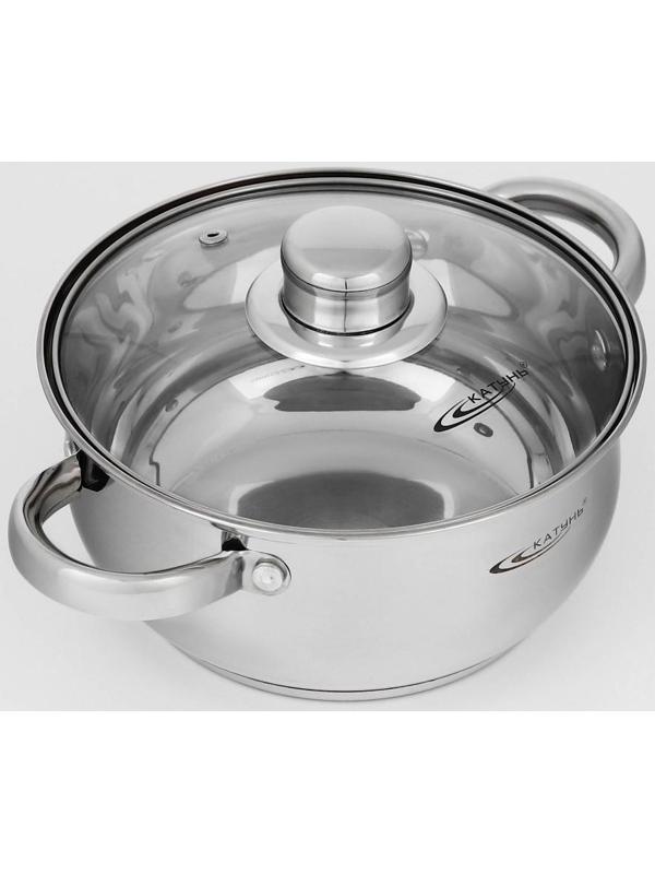 Набор кастрюль «Гретта», 2 предмета: 2,2 л; 3,2 л, капсульное дно