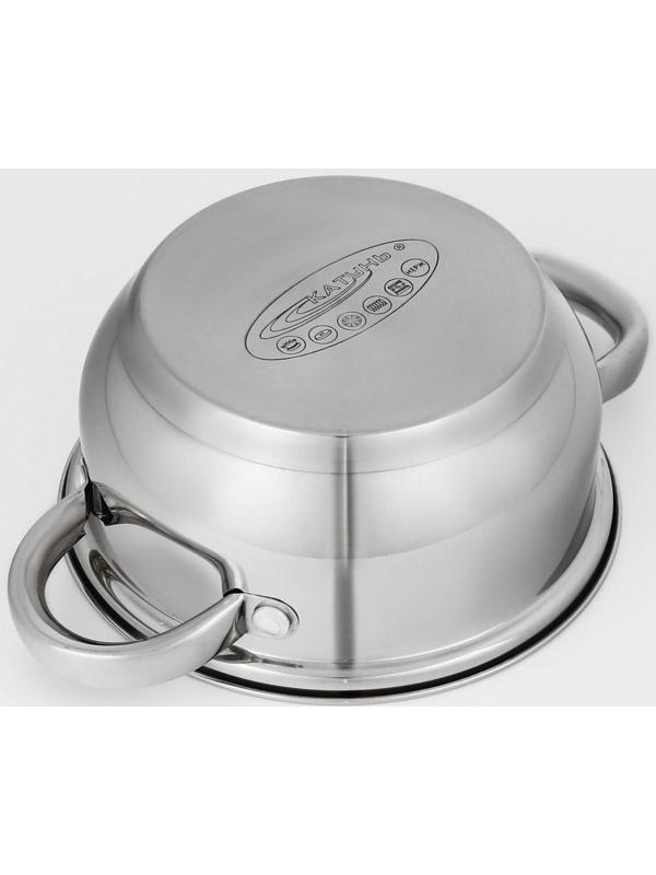 Набор кастрюль «Гретта», 3 предмета: 1,6/2,2/3,2 л, капсульное дно