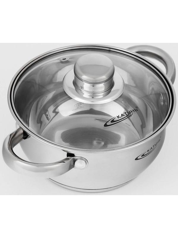 Набор кастрюль «Гретта», 3 предмета: 1,6/2,2/3,2 л, капсульное дно