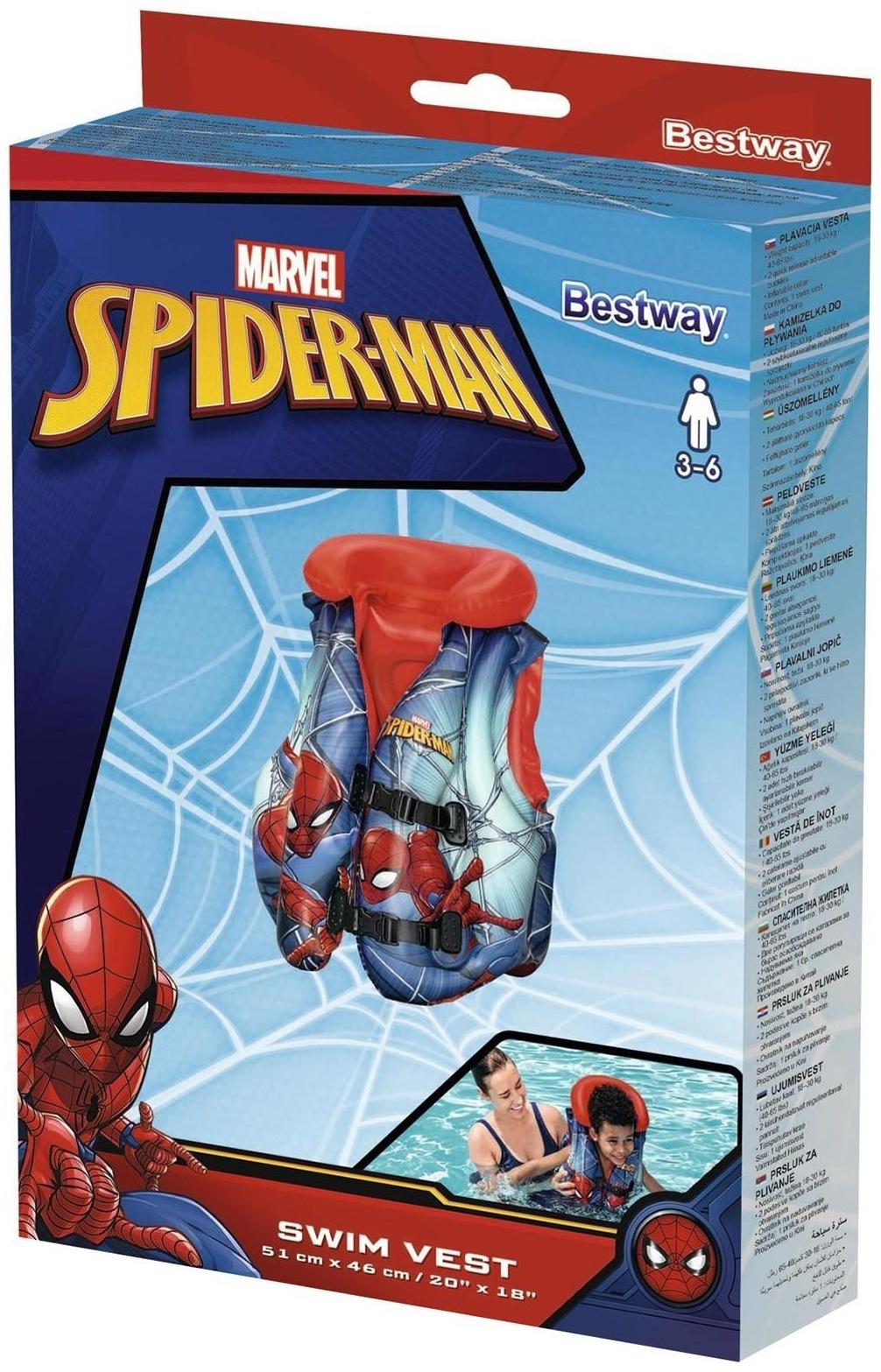 Жилет надувной «Человек-паук», 51 х 46 см, от 3-6 лет, 98014 Bestway