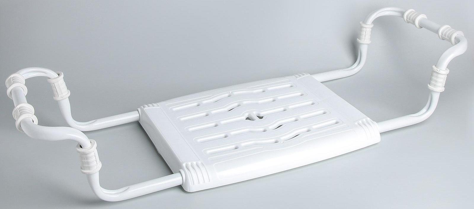 Сиденье для ванны раздвижное, цвет белый