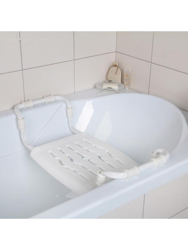 Сиденье для ванны раздвижное, цвет белый