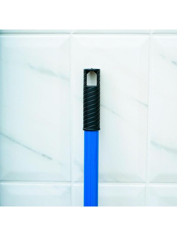 Окномойка с телескопической металлической окрашенной ручкой и сгоном Доляна, 20×49(75) см, поролон, цвет синий