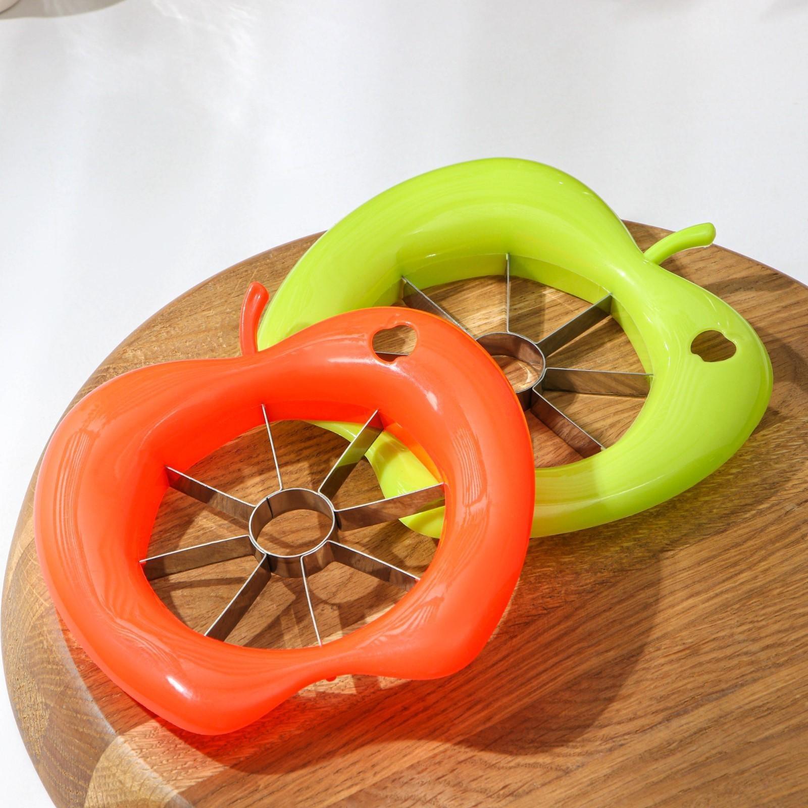 Нож для фруктовой нарезки Доляна «Яблочко», d=14 см, цвет МИКС