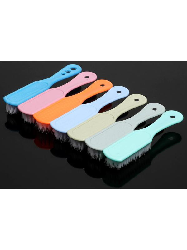 Щётка для овощей и фруктов с ручкой Доляна, 17×4×3 см, цвет МИКС