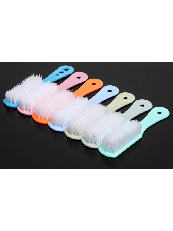 Щётка для овощей и фруктов с ручкой Доляна, 17×4×3 см, цвет МИКС