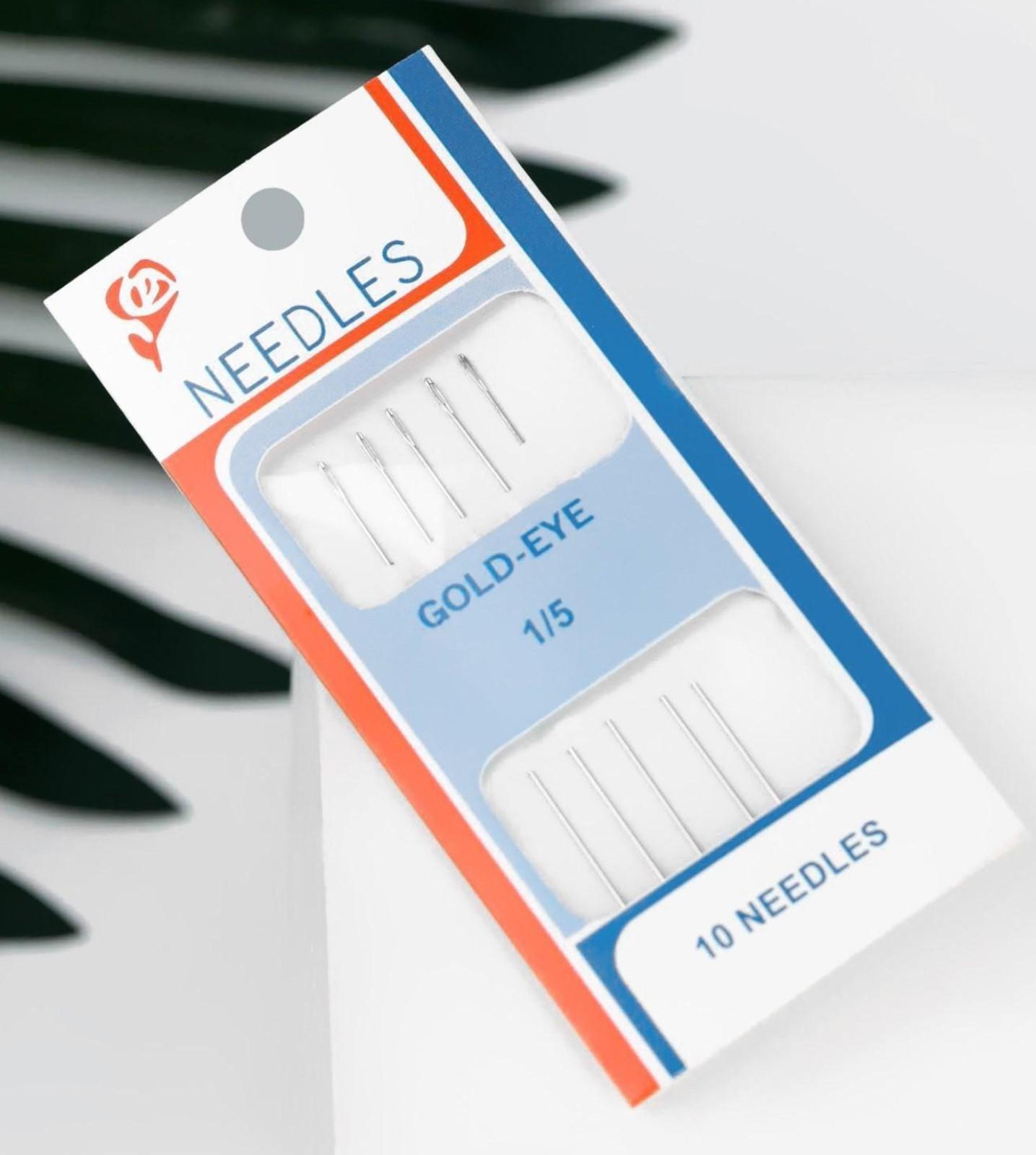 Иглы швейные для бисера, d = 0,55 мм, 5,5 см, 5 шт