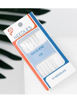 Иглы швейные для бисера, d = 0,55 мм, 5,5 см, 5 шт