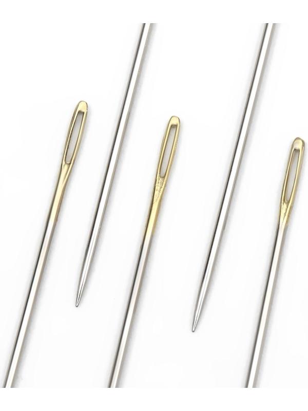 Иглы швейные №1/5, d = 0,93 мм, 5 см, с золотым ушком, 10 шт