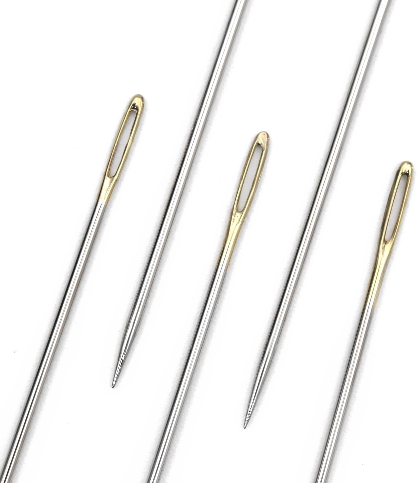 Иглы швейные, d = 0,91 мм, 5,7 см, с золотым ушком, 10 шт