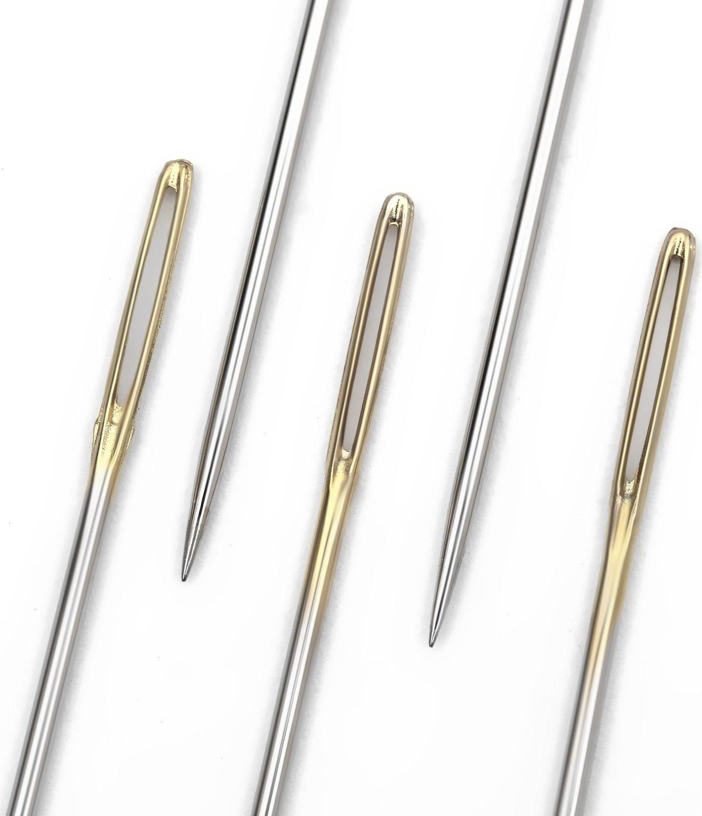 Иглы швейные для гобелена, d = 1,1 мм, 4,3 - 4,8 см, с золотым ушком, 6 шт
