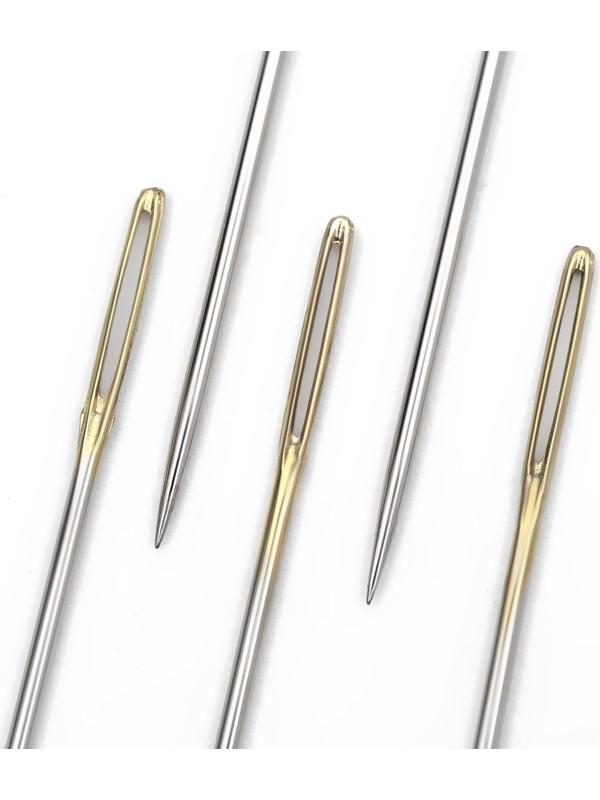 Иглы швейные для гобелена, d = 1,1 мм, 4,3 - 4,8 см, с золотым ушком, 6 шт