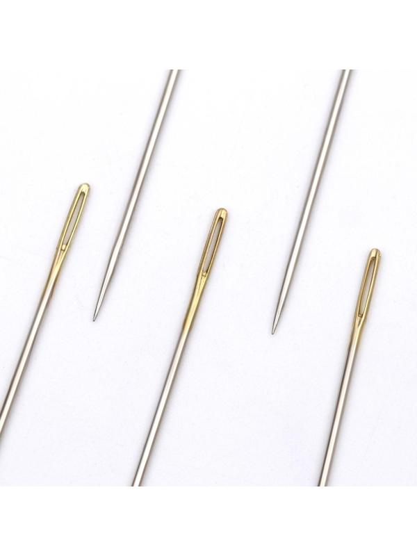 Иглы швейные №1/5, d = 1,04 мм, 6 см, с золотым ушком, 10 шт