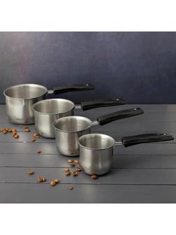 Набор турок для кофе из нержавеющей стали с ручками «Аромат», 4 предмета: 300 мл, 250 мл, 180 мл, 140 мл