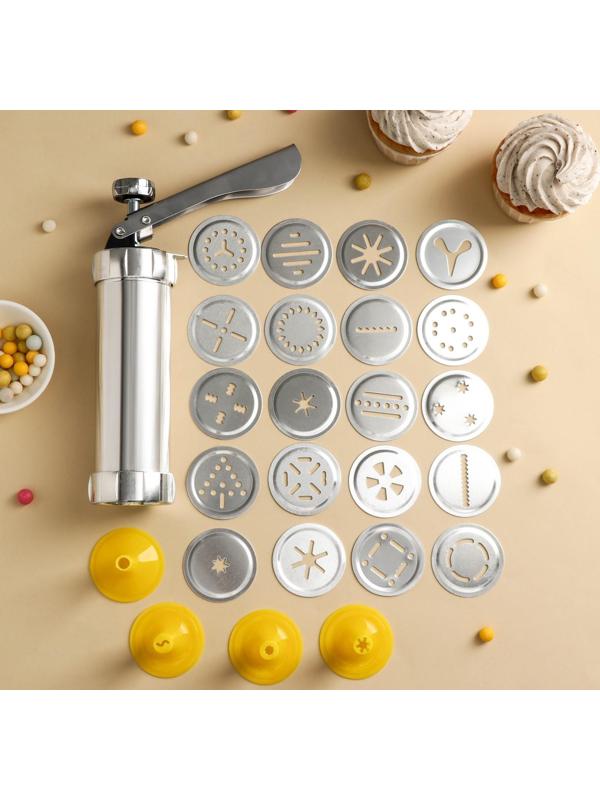 Шприц-пресс кондитерский 250 мл, 20 насадок