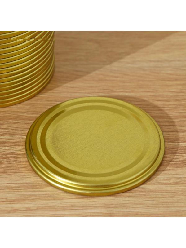 Крышка для консервирования «Ассорти», СКО-82 мм, упаковка 50 шт, цвет золотой