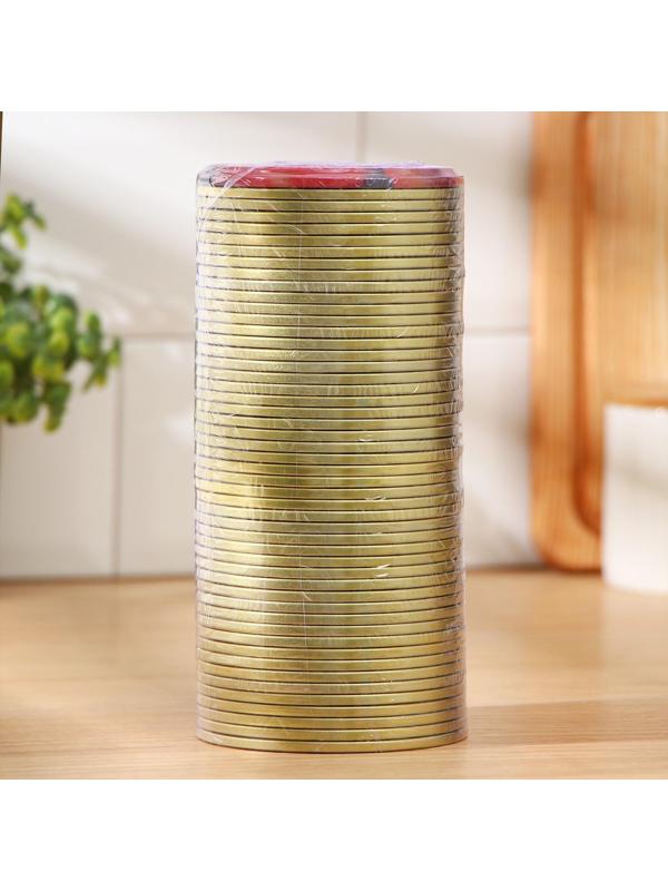 Крышка для консервирования «Ассорти», СКО-82 мм, упаковка 50 шт, цвет золотой