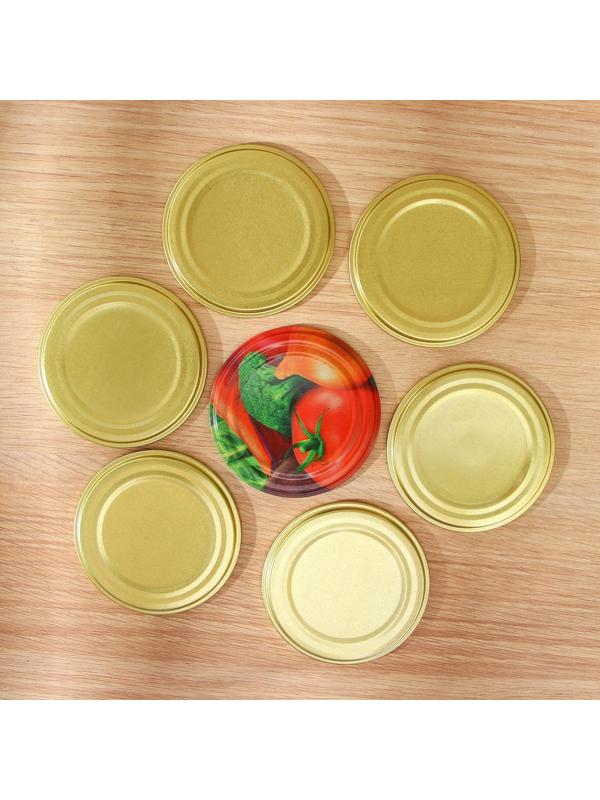 Крышка для консервирования «Ассорти», СКО-82 мм, упаковка 50 шт, цвет золотой