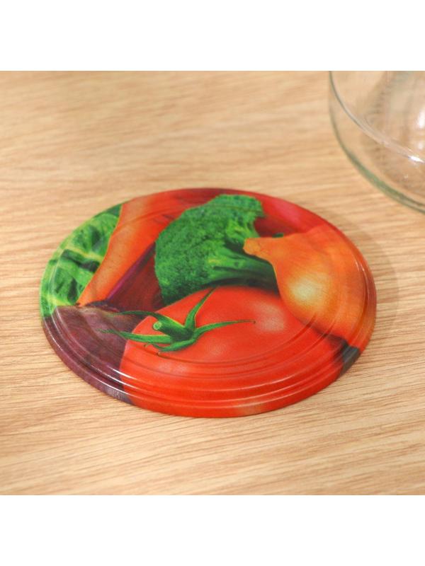 Крышка для консервирования «Ассорти», СКО-82 мм, упаковка 50 шт, цвет золотой