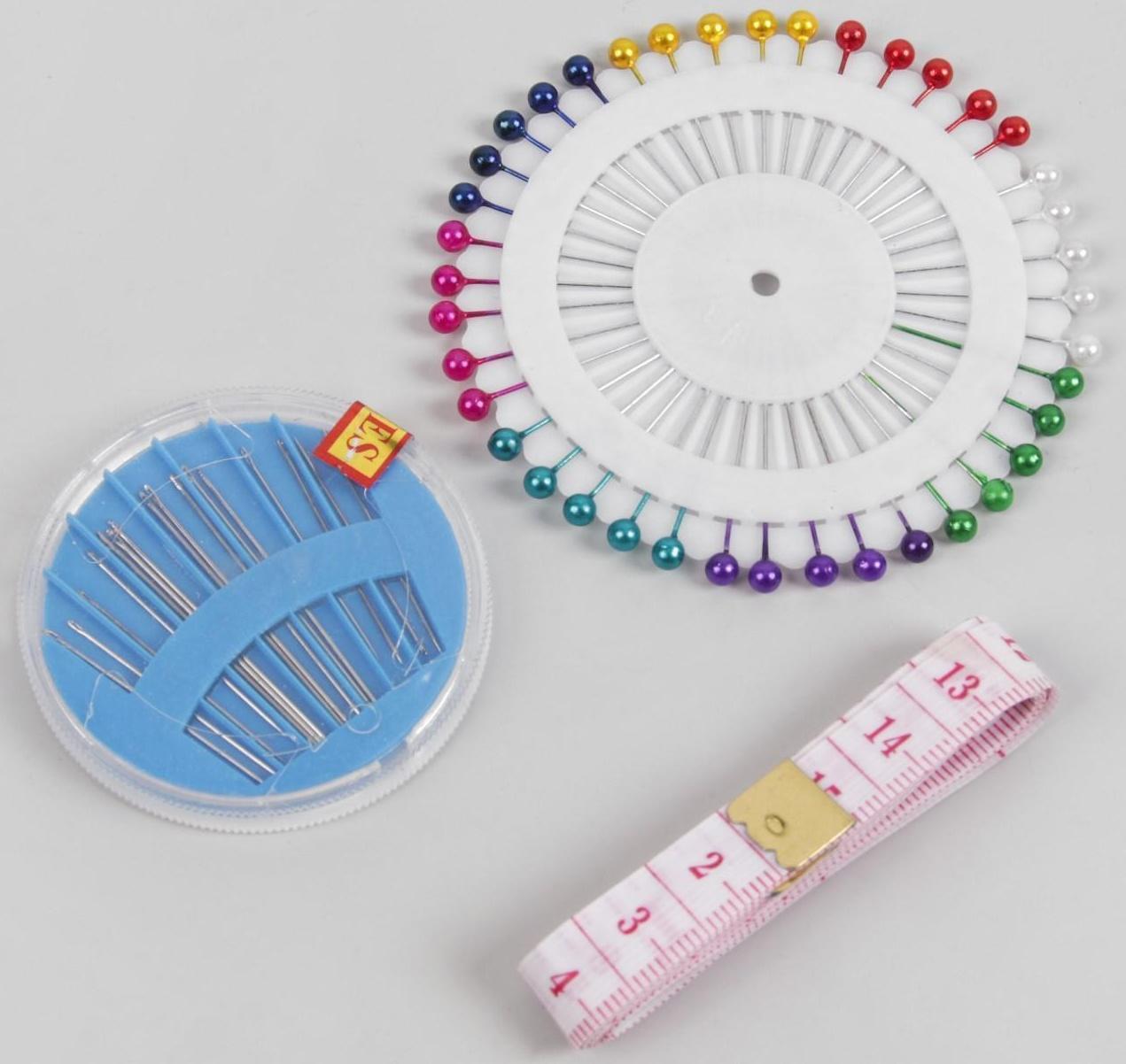 Швейный набор, 66 предмета, в сумочке ПВХ, 4 × 9 × 16,5 см, цвет МИКС