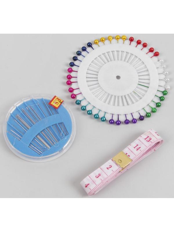 Швейный набор, 66 предмета, в сумочке ПВХ, 4 × 9 × 16,5 см, цвет МИКС