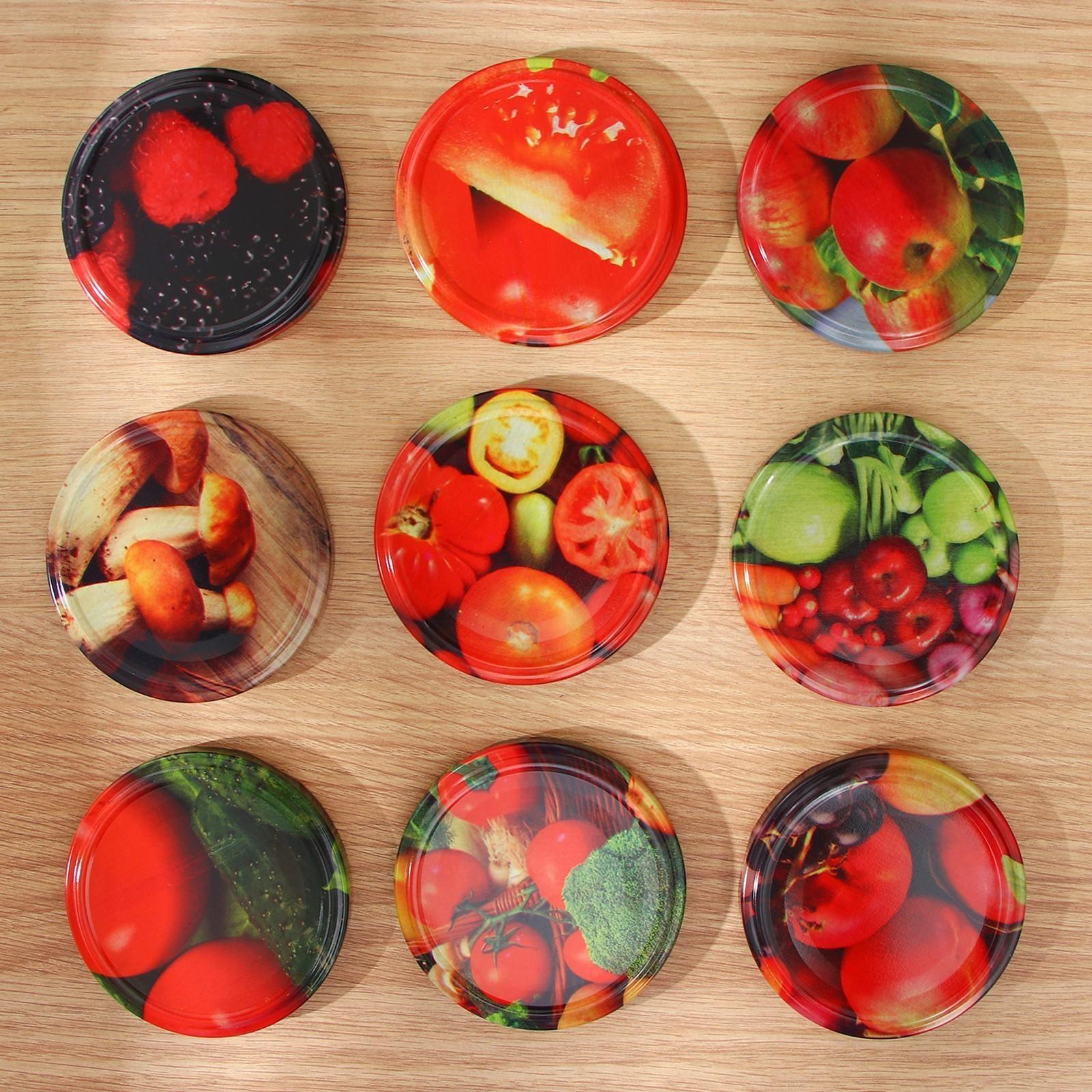 Крышка для консервирования «Элитная», ТО-82 мм, лакированная, упаковка 20 шт, цвет микс