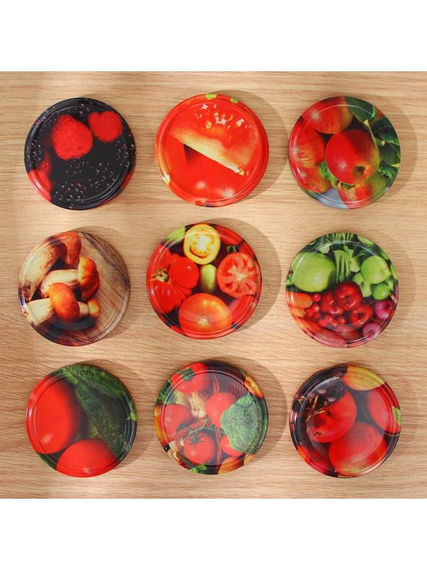 Крышка для консервирования «Элитная», ТО-82 мм, лакированная, упаковка 20 шт, цвет микс