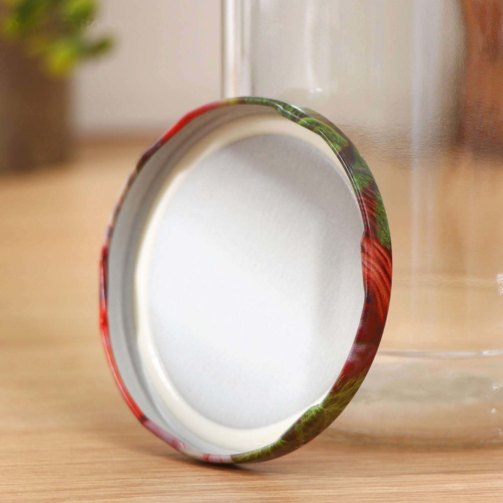 Крышка для консервирования «Ассорти», ТО-82 мм, винтовая, лакированная, упаковка 20 шт, цвет золотой