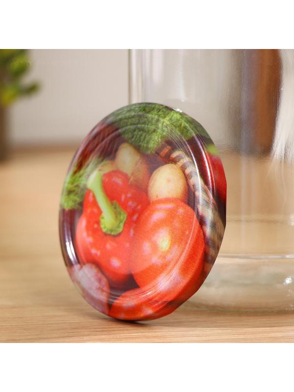 Крышка для консервирования «Ассорти», ТО-82 мм, винтовая, лакированная, упаковка 20 шт, цвет золотой