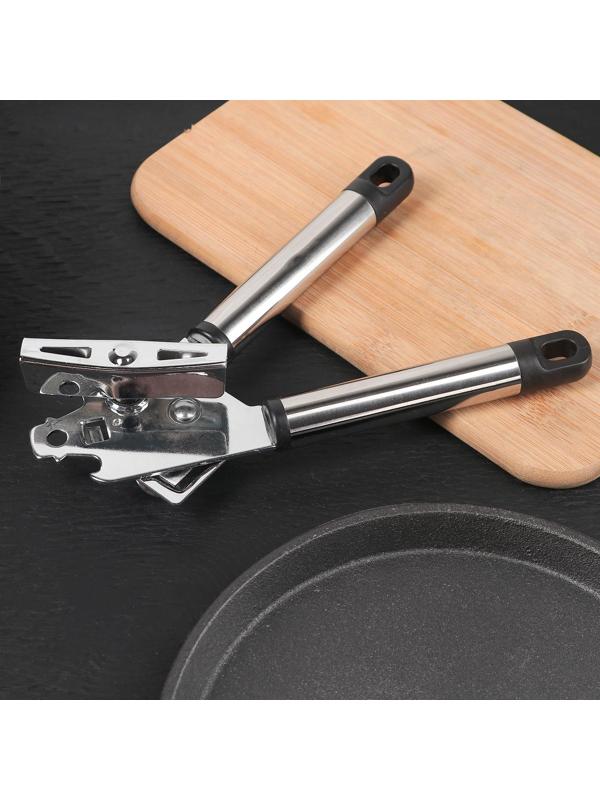 Нож консервный Доляна «Помощник», 20 см, цвет чёрный