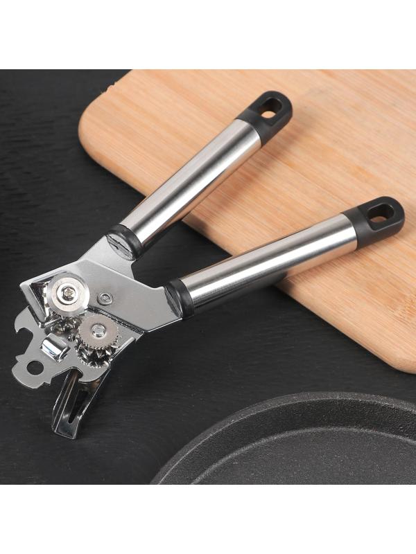 Нож консервный Доляна «Помощник», 20 см, цвет чёрный